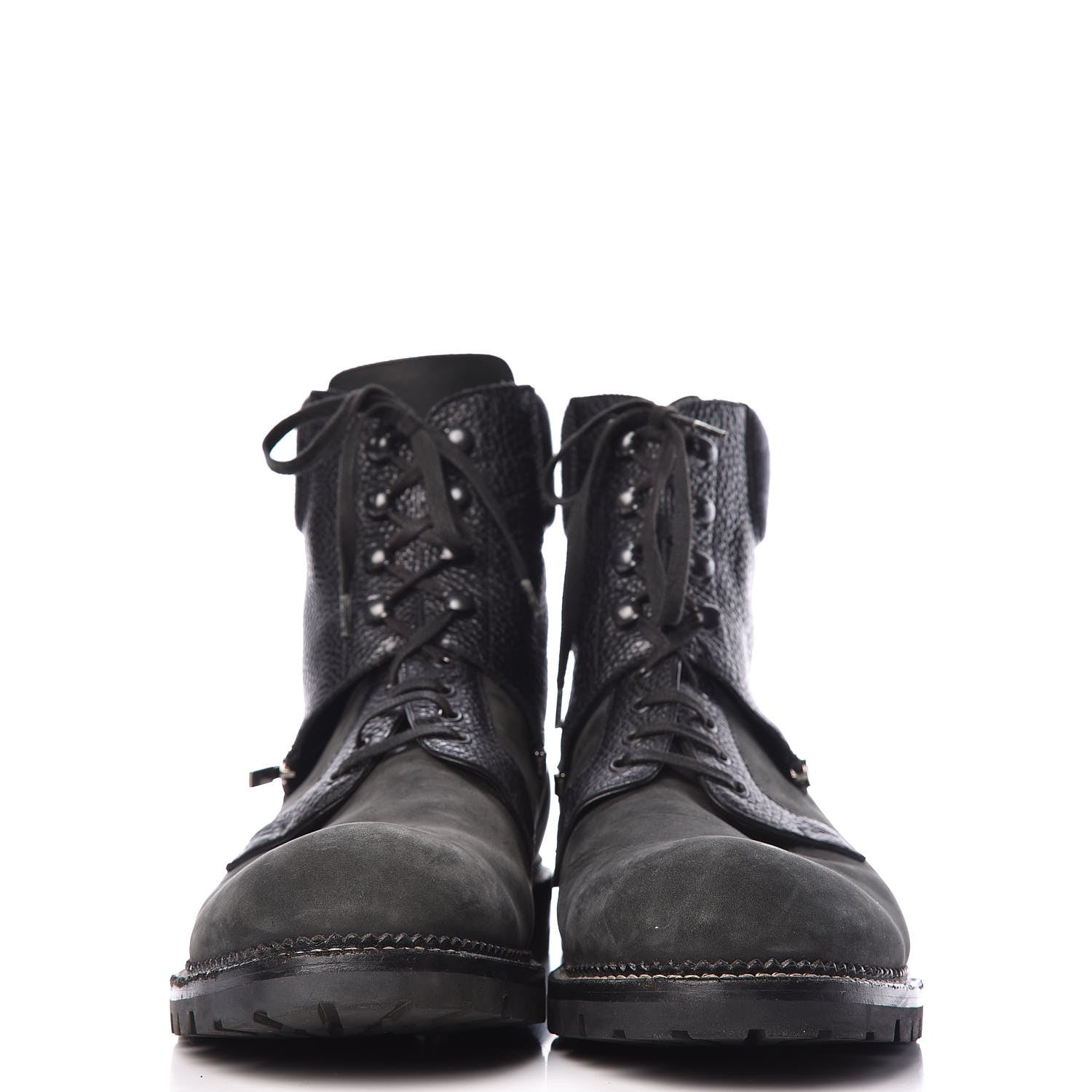 Louis Vuitton Damier Ebene Nubuck Mens Tibet Combat Ankle Boots 11 Black 2 of 10