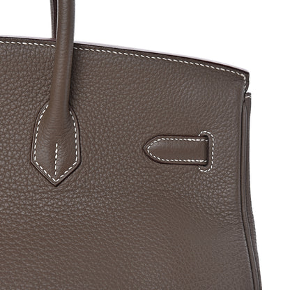 Hermes Taurillon Clemence Birkin 35 Etoupe 31 of 38