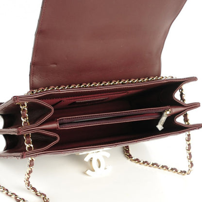 Chanel Patent Quilted Golden Class Accordion Flap Burgundy 5 of 7
