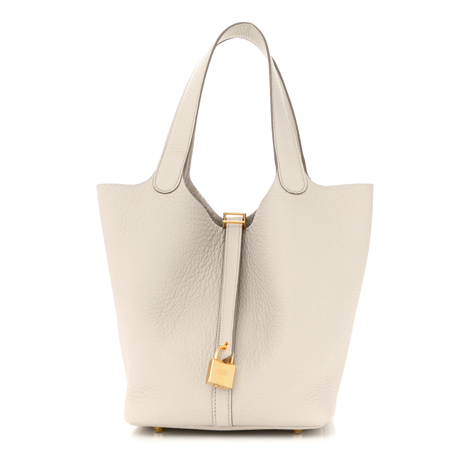 Hermes Taurillon Clemence Picotin Lock 22 MM Beton 1 of 10