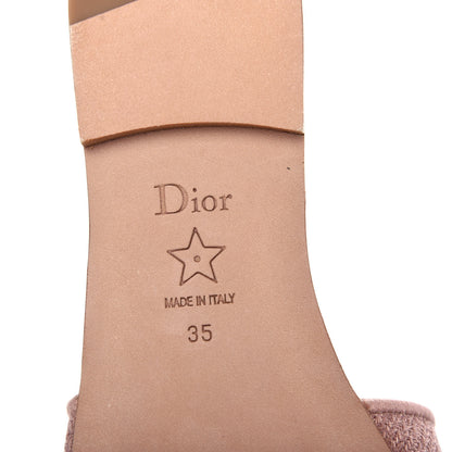 Christian Dior Cotton Embroidered Dway Mules Slide Sandals 35 Rose Des Vents 9 of 11