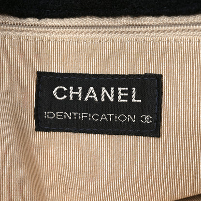 Chanel Wool Jumbo Chocolate Bar Mademoiselle Flap Black 6 of 10