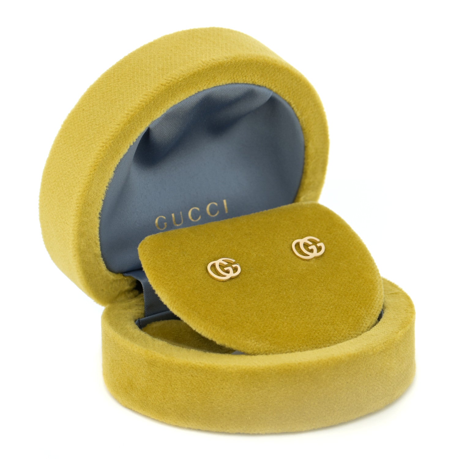 Gucci 18K Yellow Gold GG Tissue Stud Earrings 6 of 6