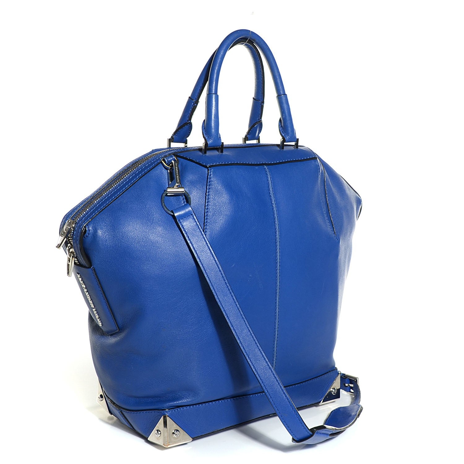 Alexander Wang Calfskin Large Emile Azure Silver Hardware 3 of 8