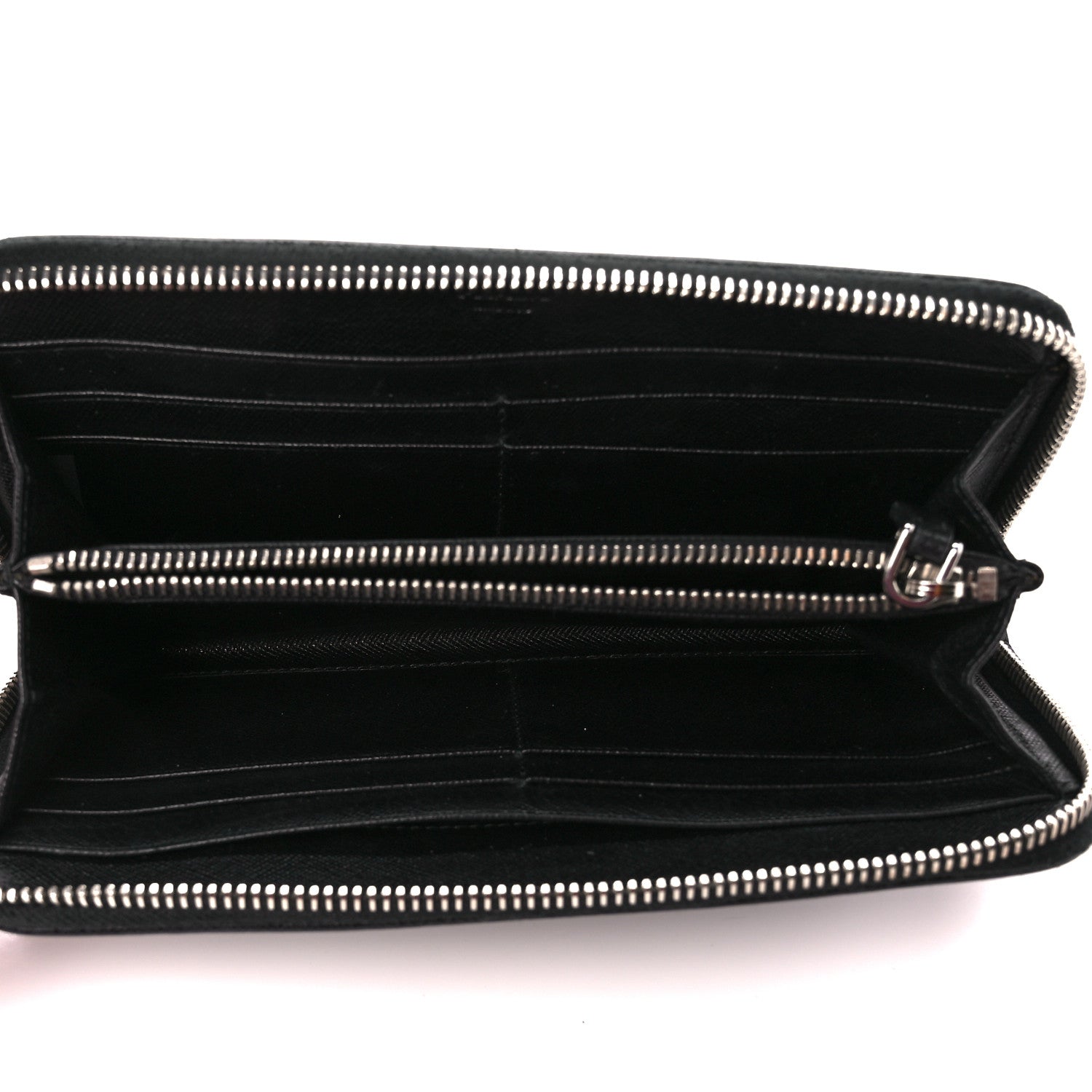 Prada Tessuto Nylon Zip Around Wallet Black 5 of 12