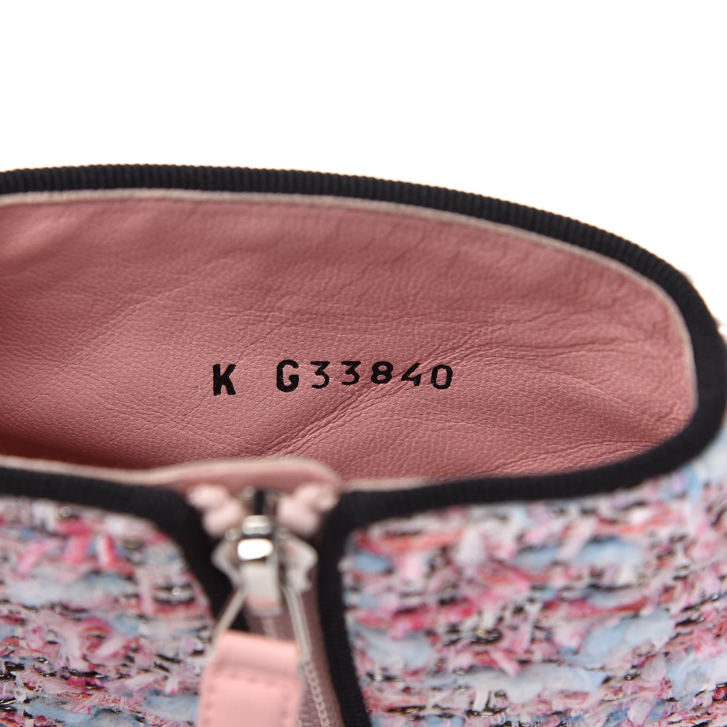 Chanel Tweed Cap Toe CC Short Boots 37.5 Pink Blue Black 9 of 10