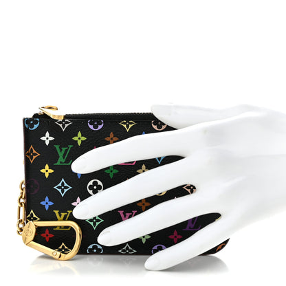 Louis Vuitton Monogram Multicolor Key Pouch Black Violet 2 of 8