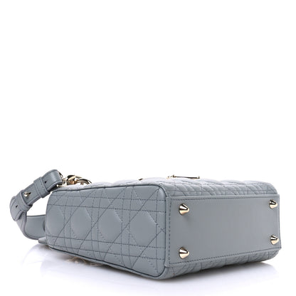 Christian Dior Lambskin Cannage Small My ABCDior Lady Dior Grey 4 of 11