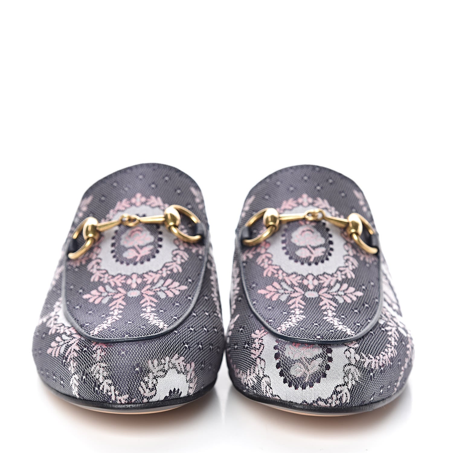 Gucci Jacquard Floral Womens Princetown Slippers 34 Multicolor 2 of 9