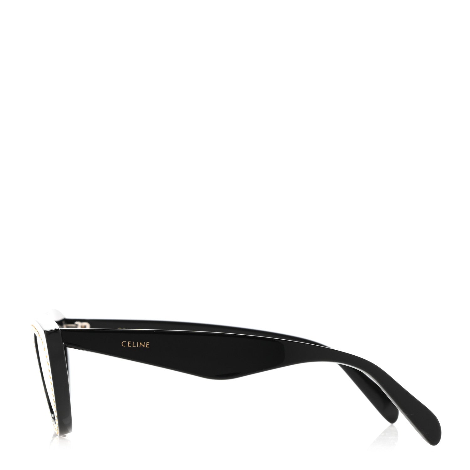 Celine Acetate Crystal Cat Eye Sunglasses CL4019IS Black 3 of 6