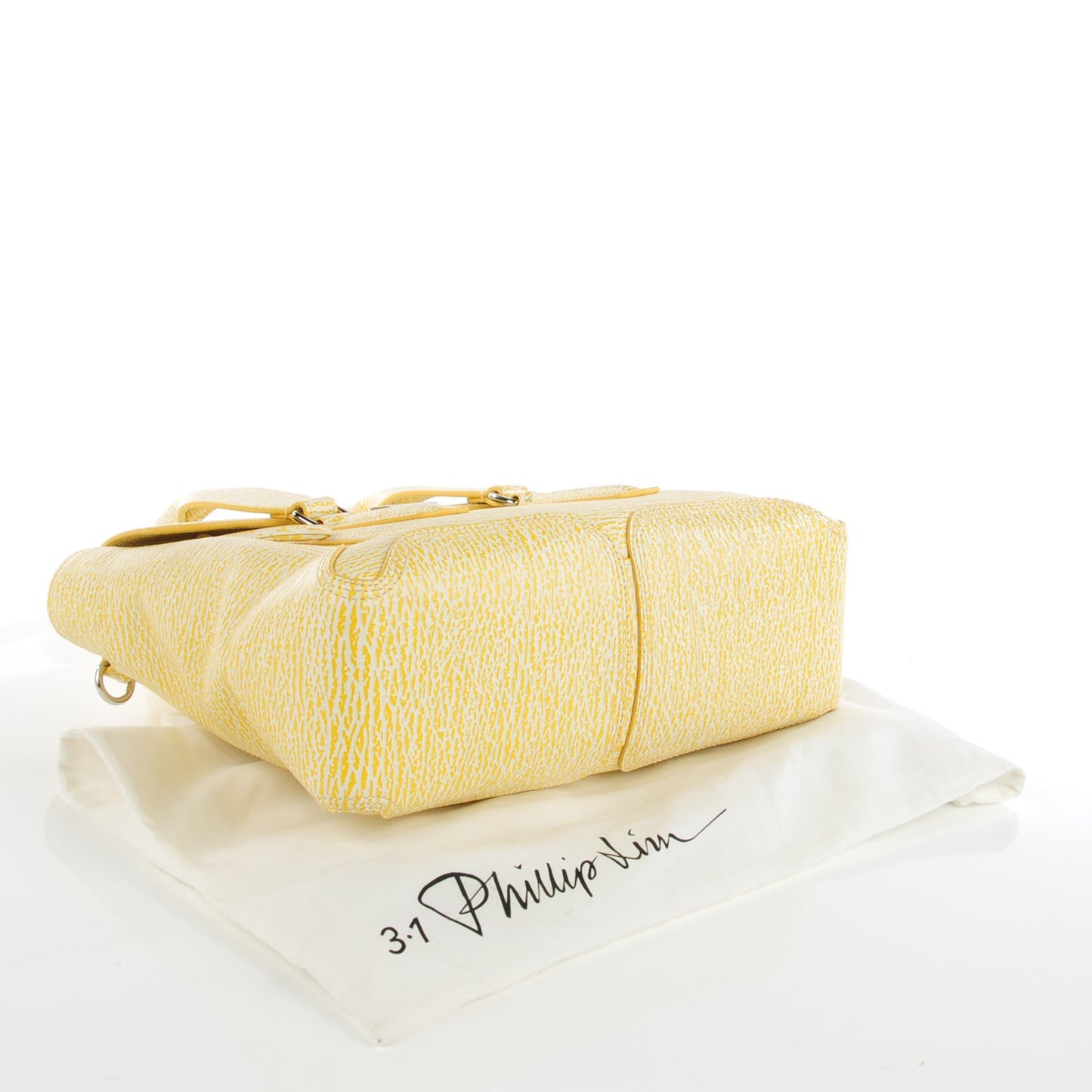 3.1 Textured Calfskin Medium Pashli Satchel Ivory Mimosa