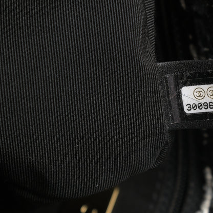 Chanel Tweed Quilted Medium Chanel 19 Flap Black Ecru White 7 of 11