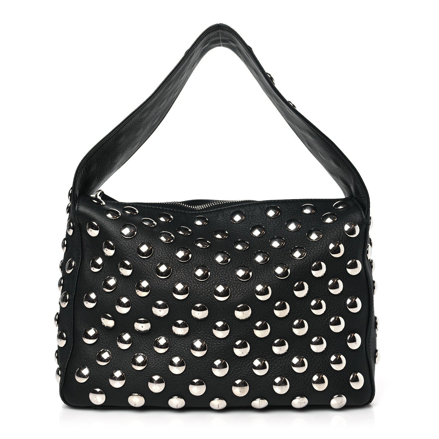 Khaite Pebbled Sport Calfskin Studded Elena Black 1 of 16