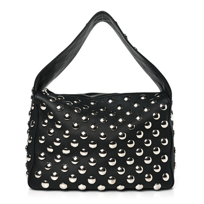 Khaite Pebbled Sport Calfskin Studded Elena Black 1 of 16