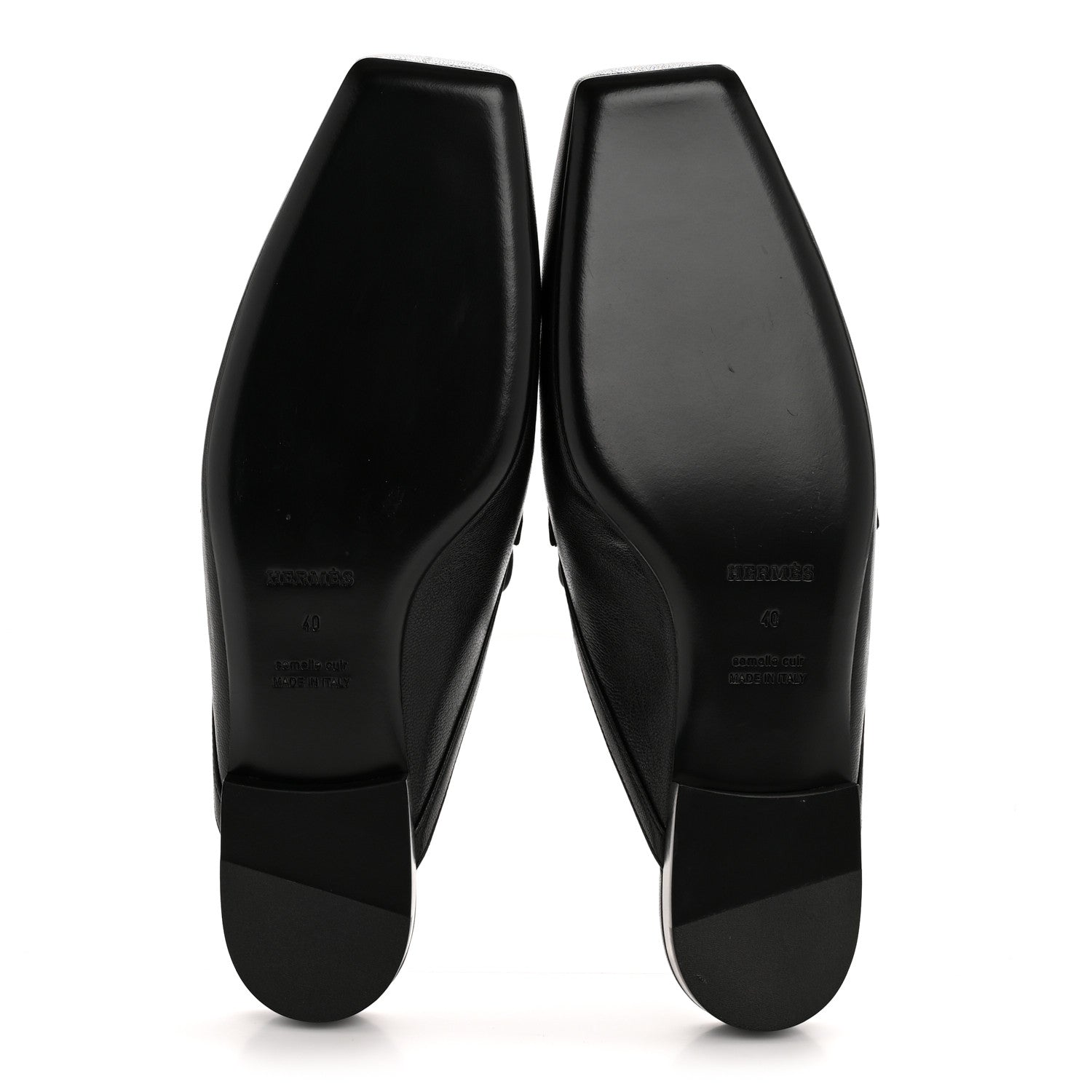 Hermes Goatskin Groupie Mules 40 Black 6 of 11