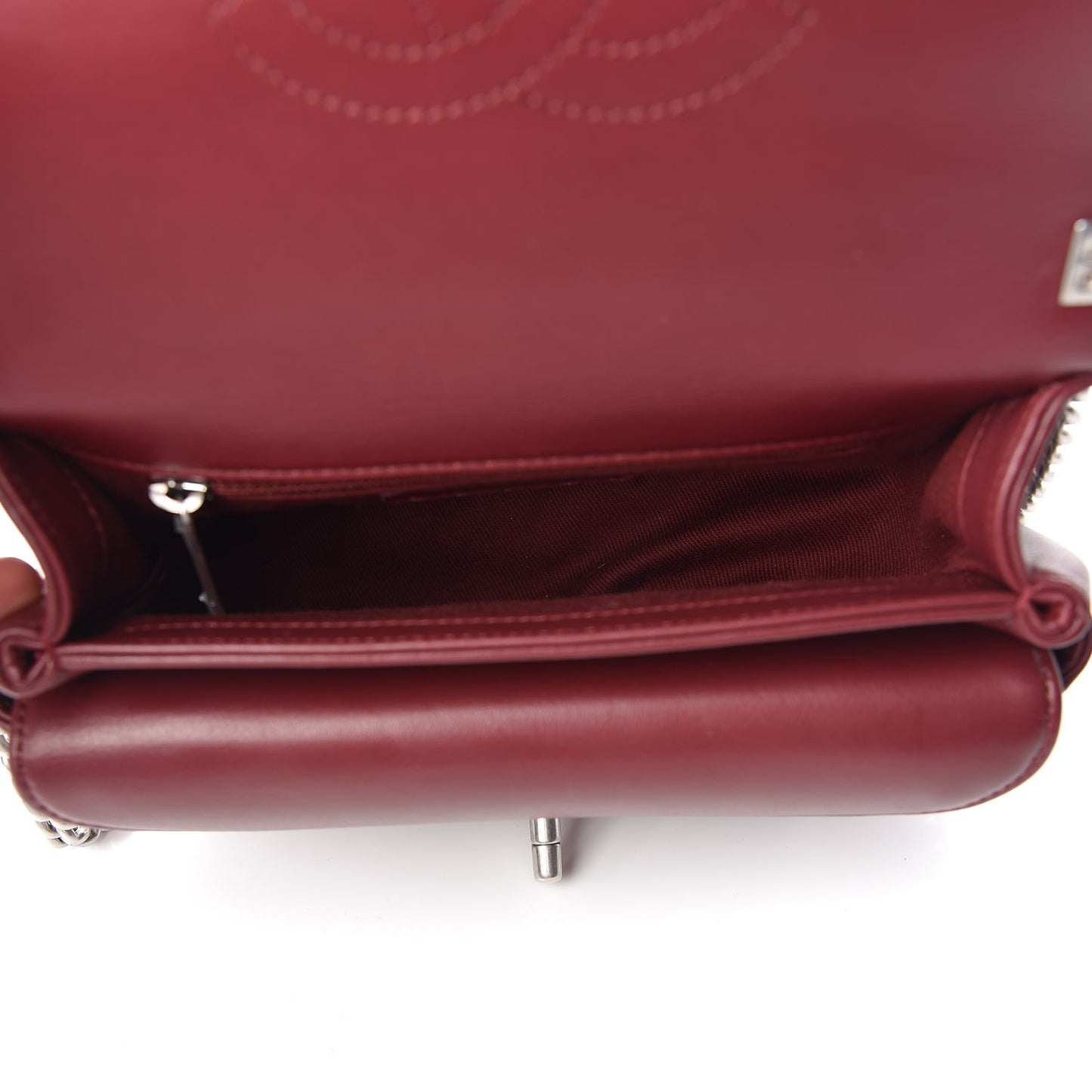 Calfskin Coco Eyelets Small Flap Bag Red