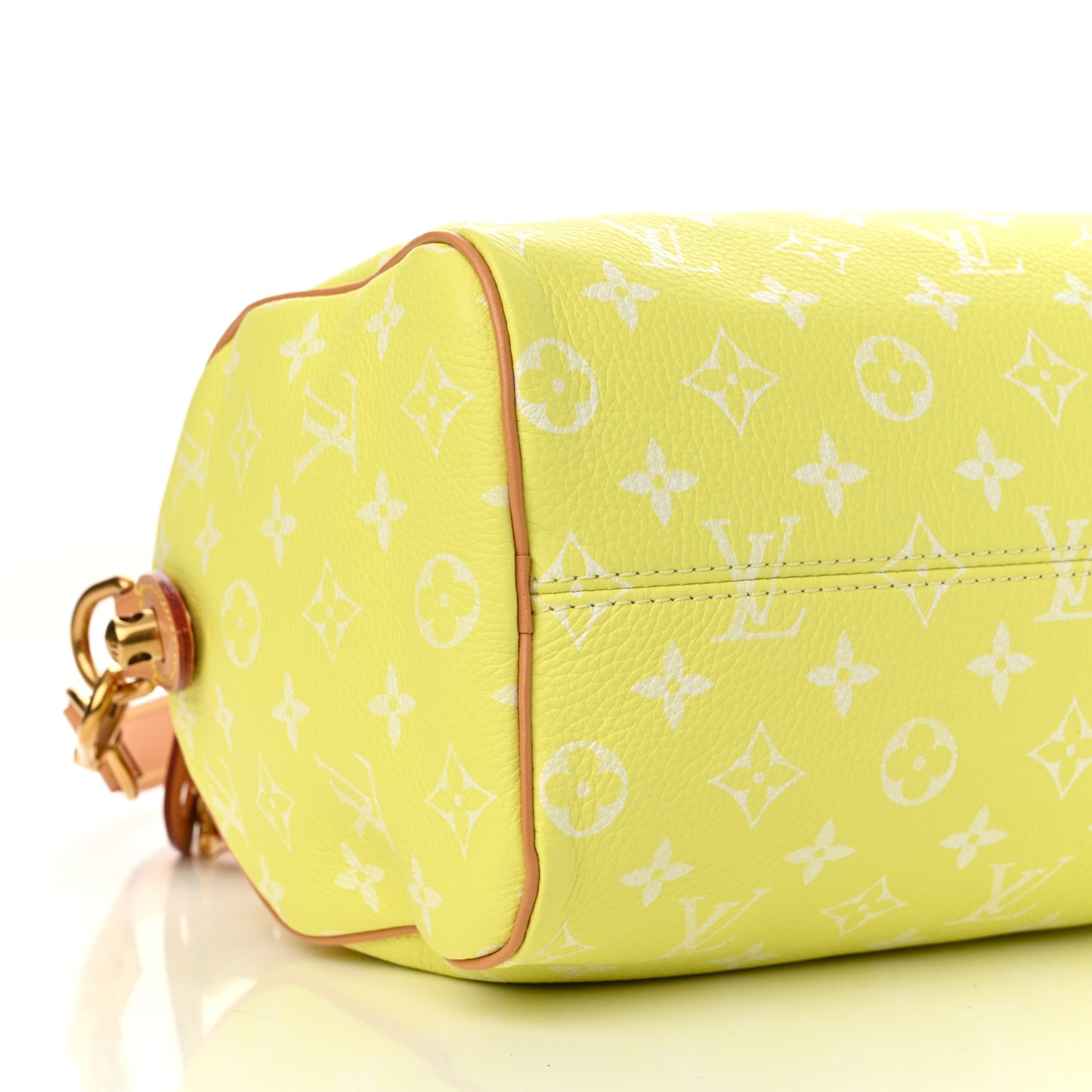 Calfskin Monogram Speedy P9 Bandouliere 25 Lemonade Yellow
