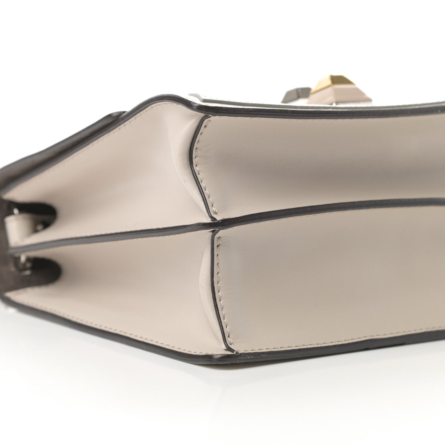 Vitello Liberty Lucido Catalan Mirror Hypnoteyes Studded Small Kan I Shoulder Bag Grigio Polvere Bordeaux Multicolor
