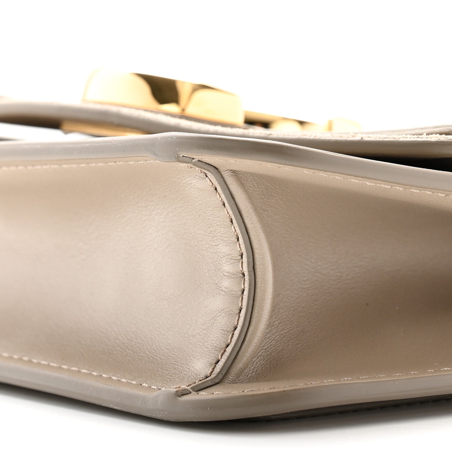Chloe Calfskin Suede C Clutch With Chain Motty Grey 10 of 10