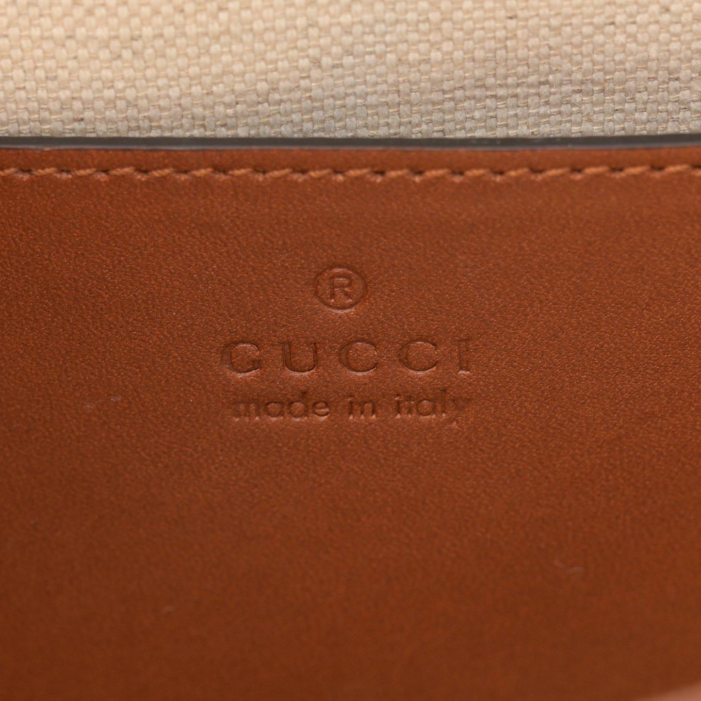 Calfskin Small Logo Shoulder Bag Brown