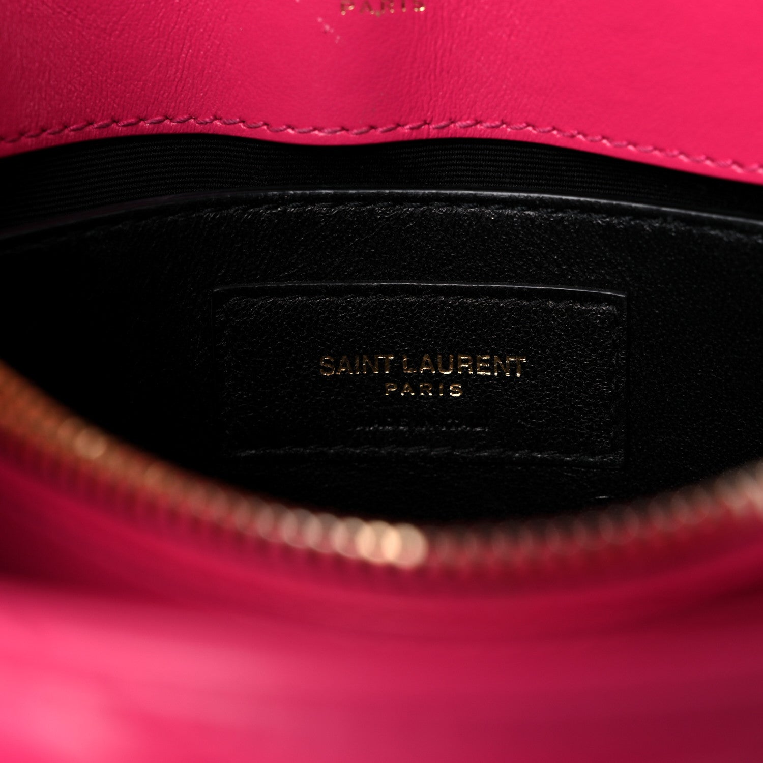 Saint Laurent Calfskin Y Quilted Monogram Small Loulou Chain Satchel Fresh Fuchsia 7 of 13