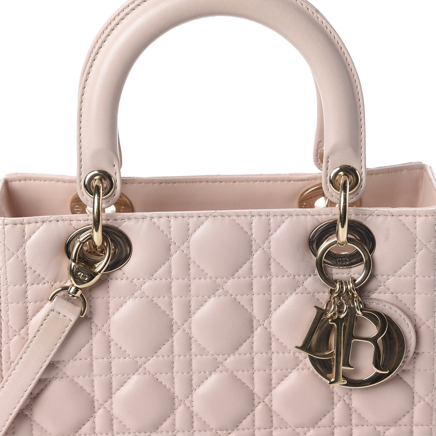 Lambskin Cannage Medium Lady Dior Light Pink