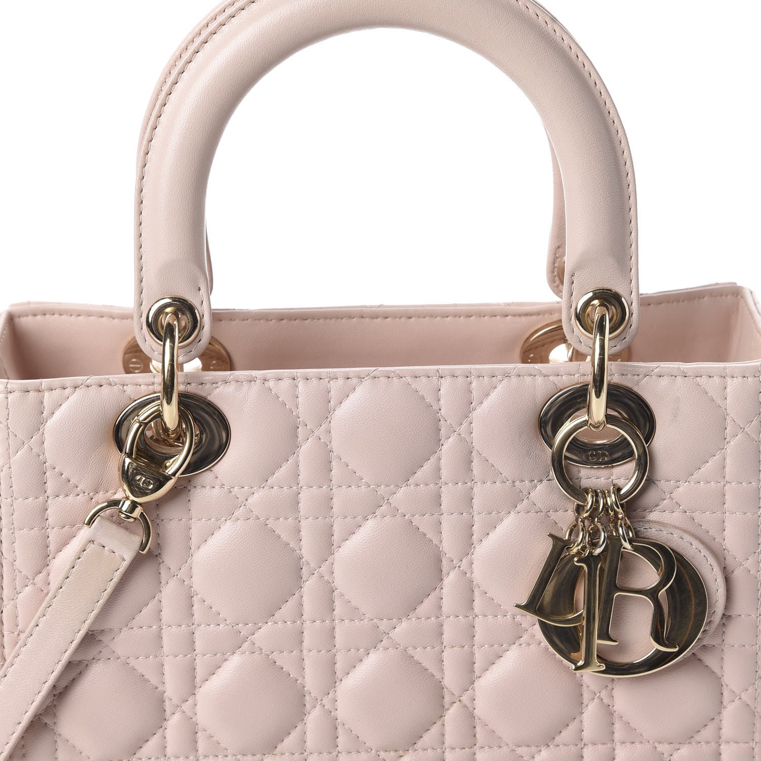 Christian Dior Lambskin Cannage Medium Lady Dior Light Pink 12 of 12