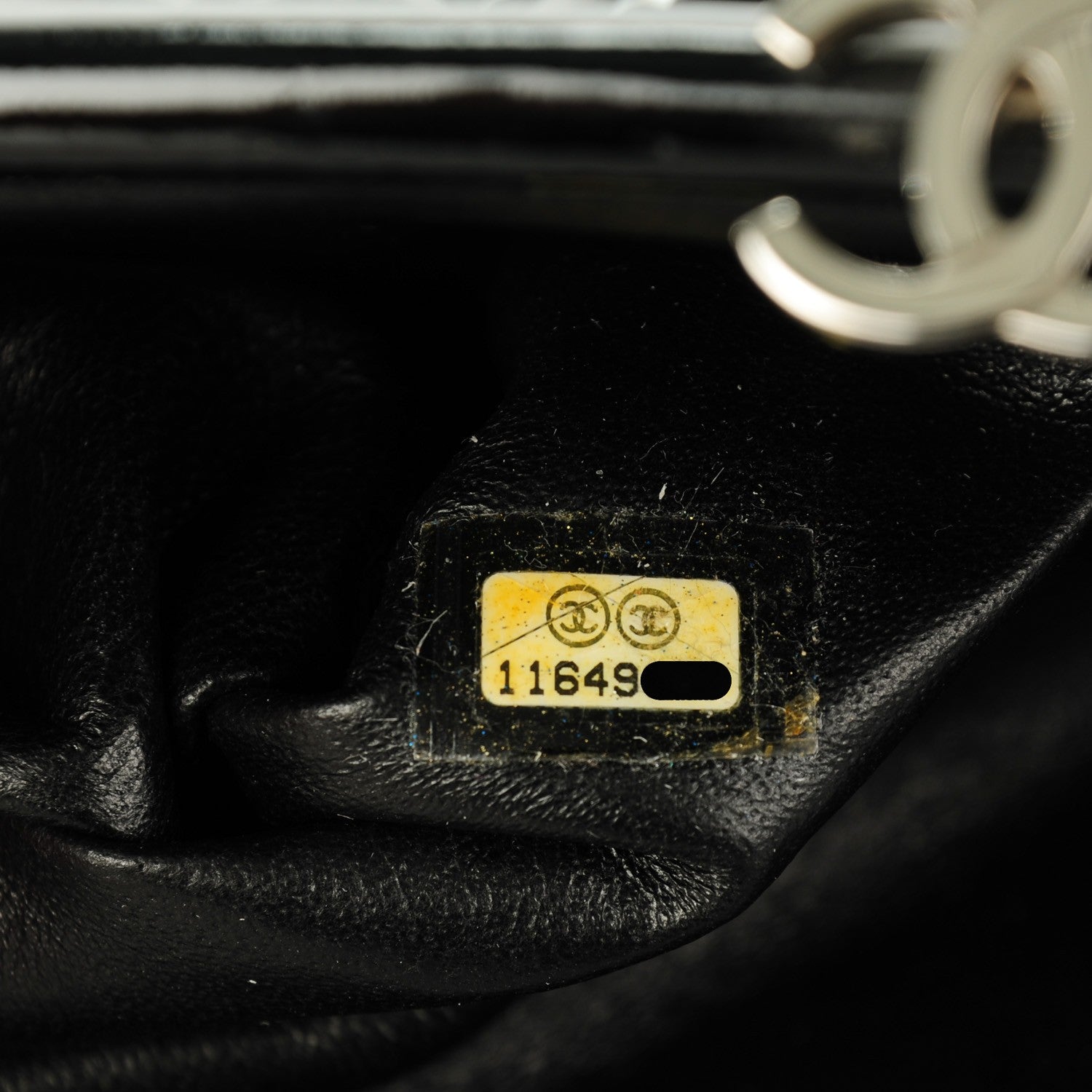 Chanel Distressed Patent Quilted Timeless Clutch Black 7 of 7