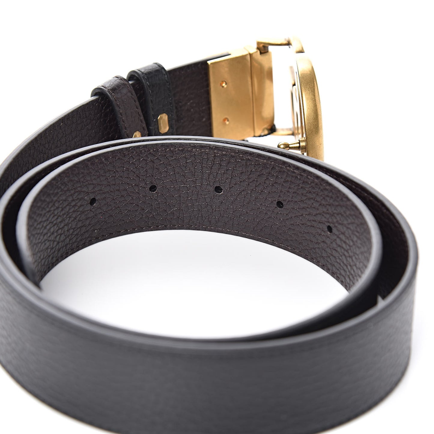 Calfskin Double G Reversible 37mm Belt 95 38 Black Cocoa