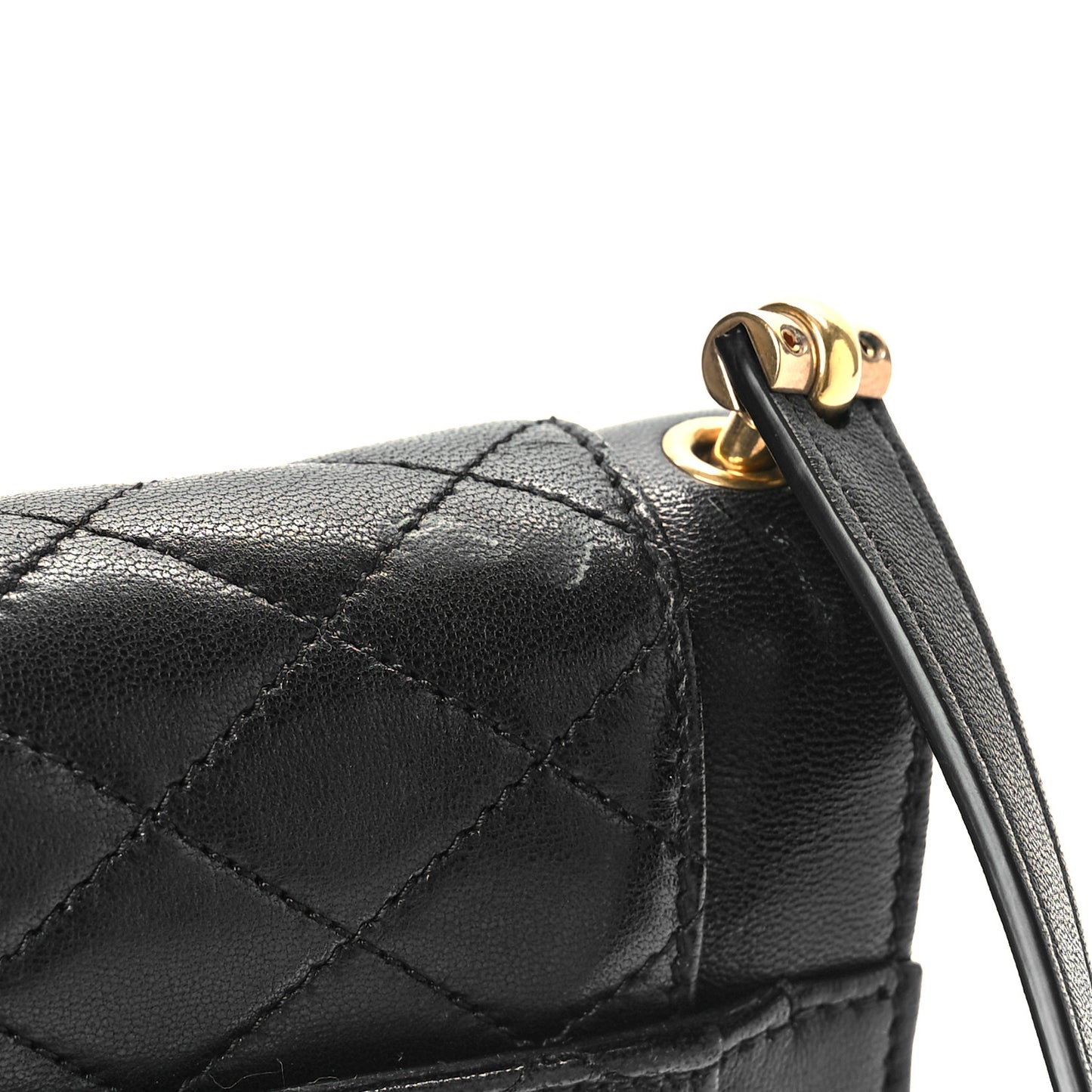 Lambskin Quilted Mini Gaby Satchel Black