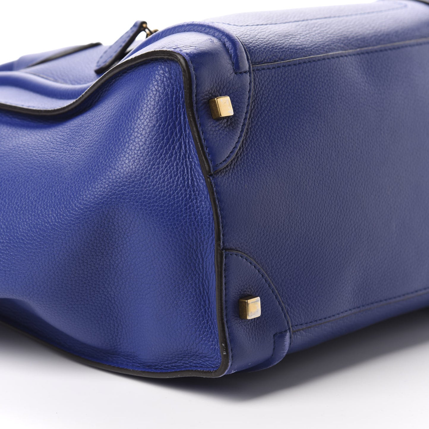 Drummed Calfskin Mini Luggage Indigo