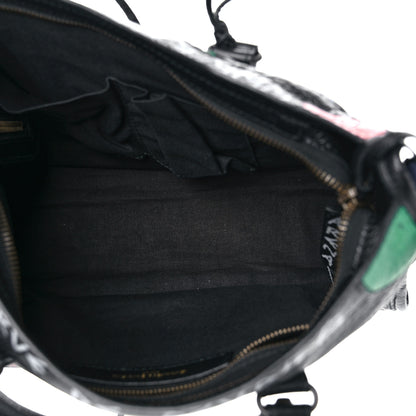Balenciaga Agneau Graffiti All Over Classic Hardware S City Black Vert Rouge 4 of 8
