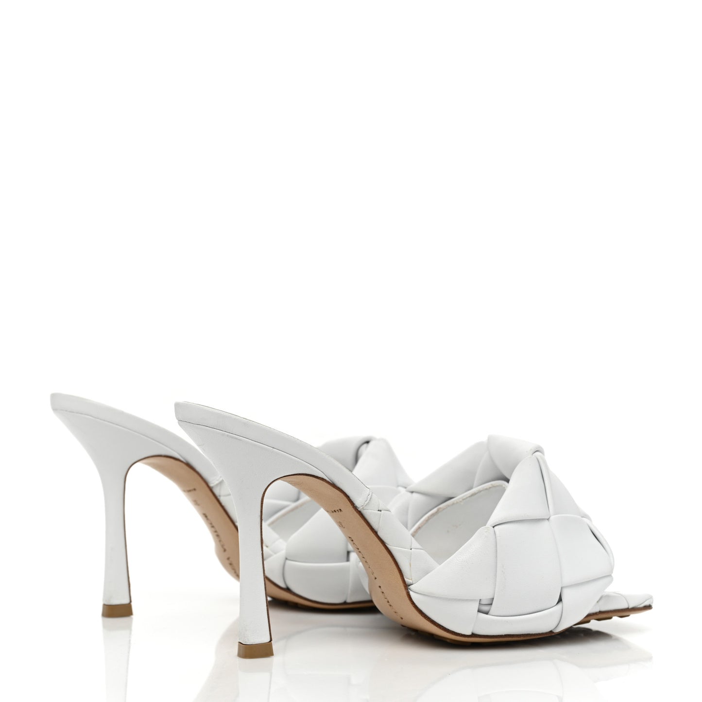 Nappa Maxi Intrecciato Lido Mule Sandals 37 Optic White