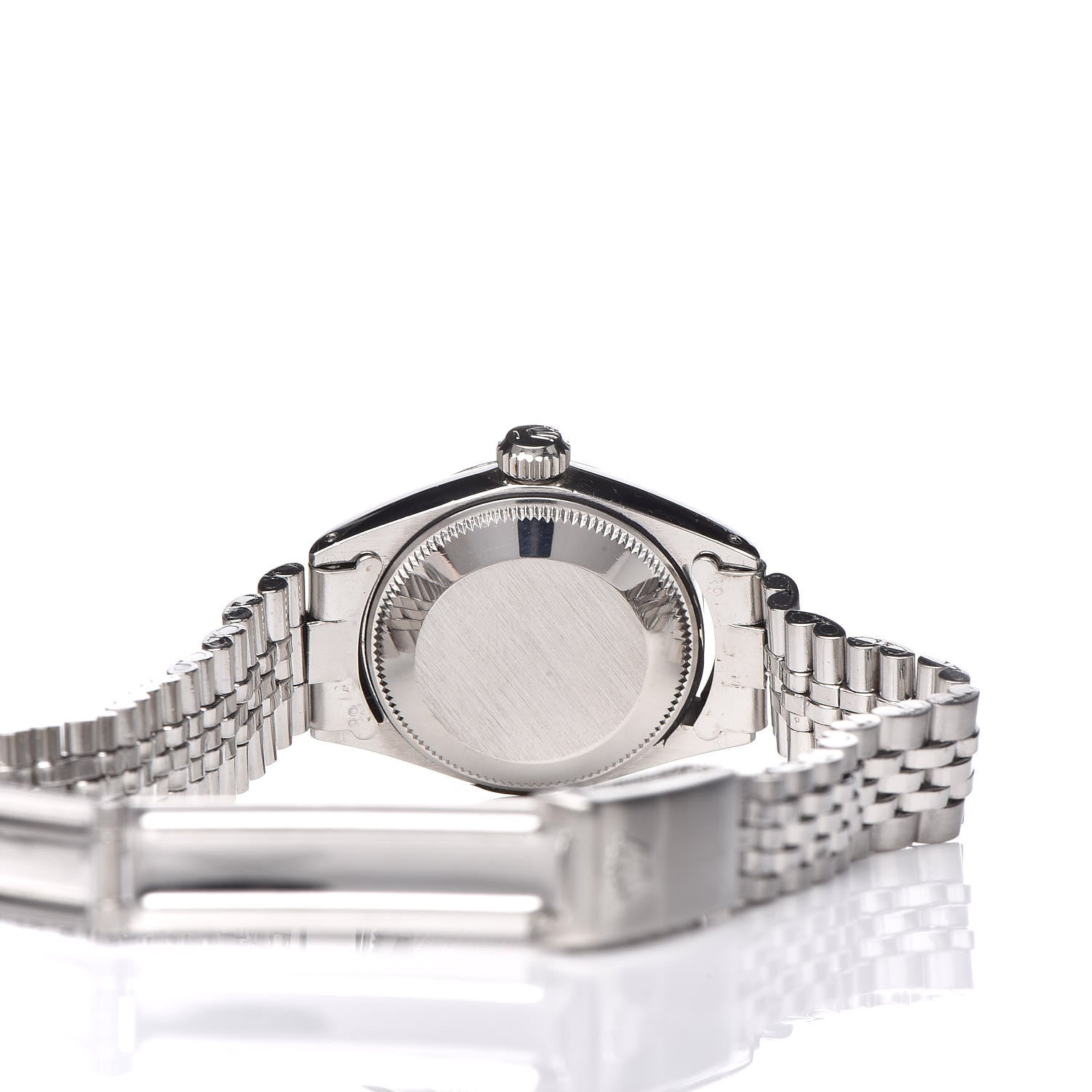 Rolex Stainless Steel 18K White Gold 26mm Oyster Perpetual Date Watch Silver 6917 6 of 7