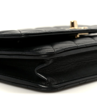 Chanel Lambskin Quilted Trendy CC Wallet On Chain WOC Black 11 of 13