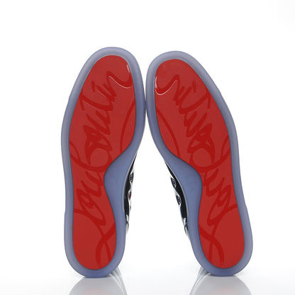 Christian Louboutin Patent Louis Orlato Degrade Sneakers 44 Red Charcoal Blue 5 of 11
