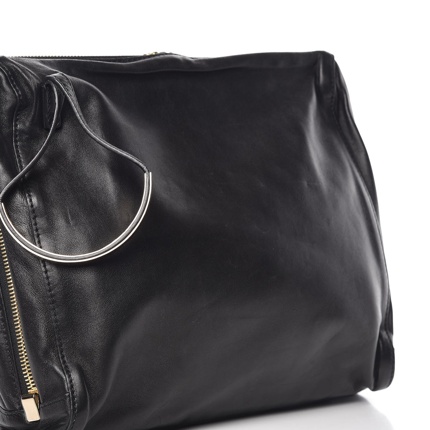 Lambskin Wristlet Clutch Black