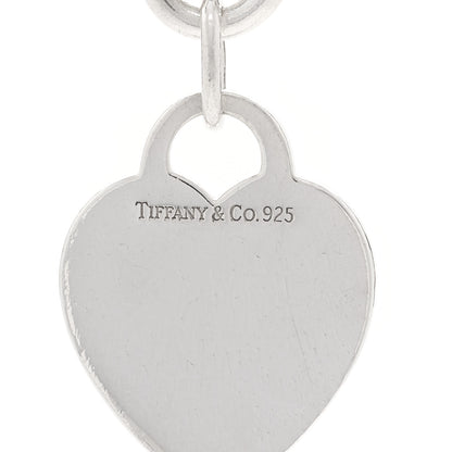 Tiffany Sterling Silver Heart Tag Pendant Necklace 4 of 5