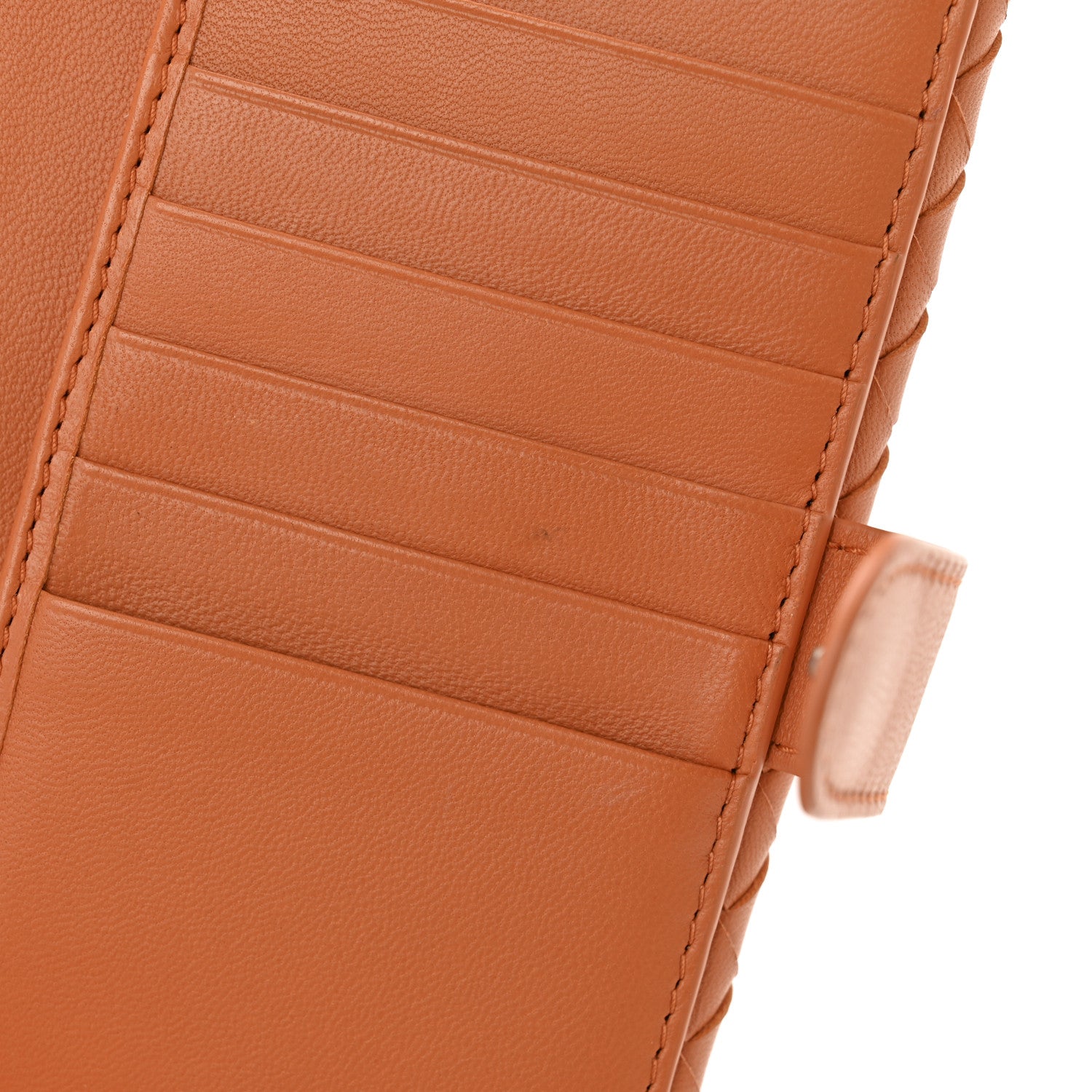 Bottega Veneta Nappa Intrecciato Continental Snap Wallet Tangerine 8 of 9
