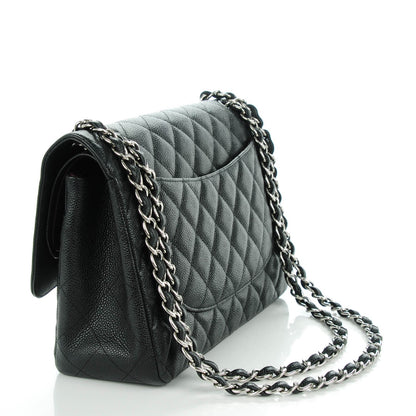 Chanel Caviar Quilted Jumbo Double Flap Black 3 of 8