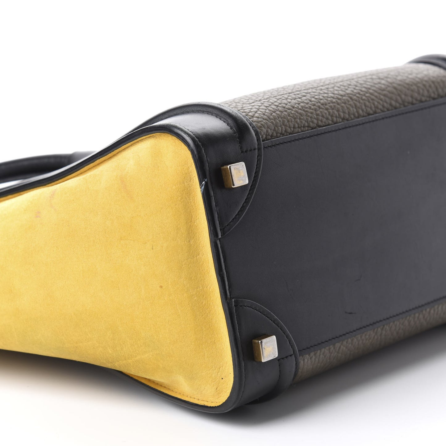 Bullhide Calfskin Nubuck Micro Tri-Color Luggage Amber
