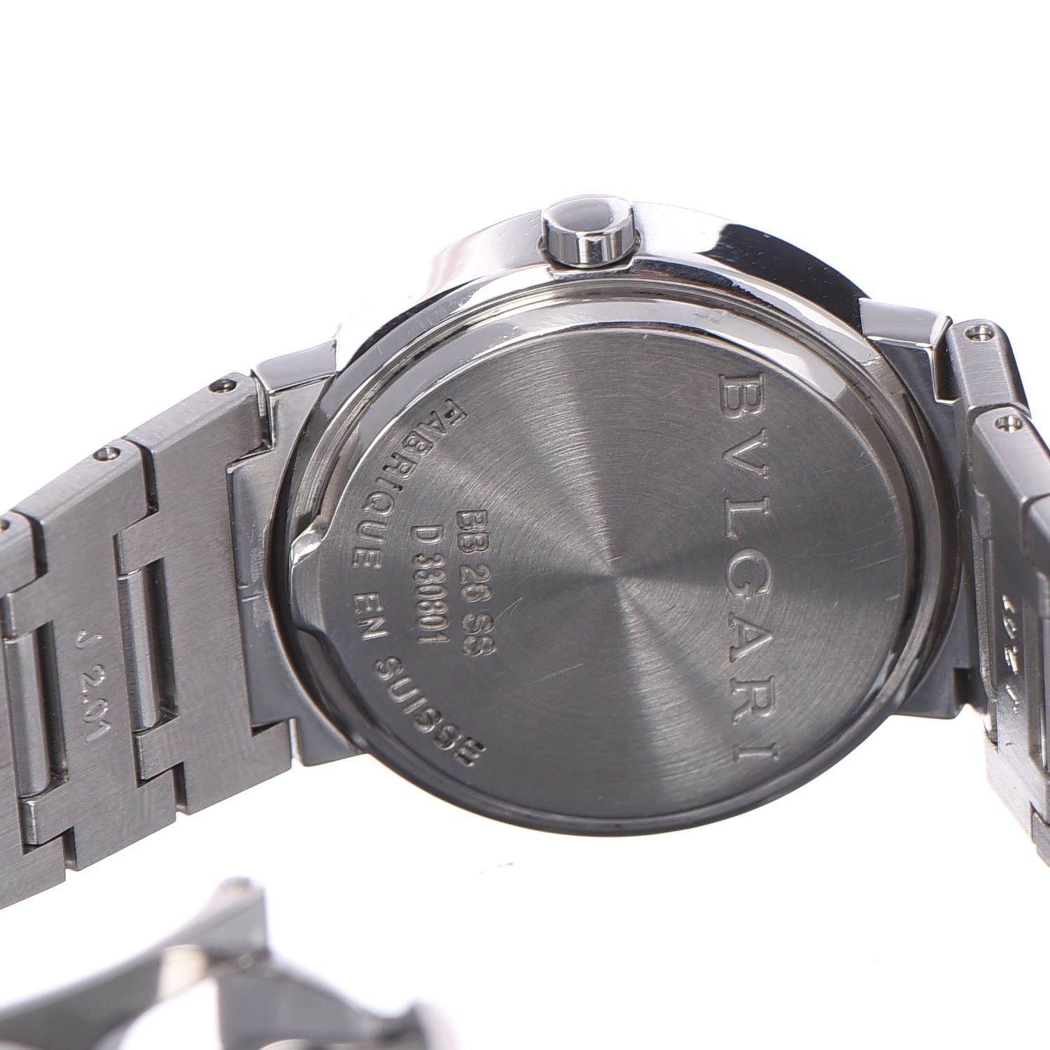 Bulgari Stainless Steel Diamond 26mm Quartz Watch Black 5 of 6