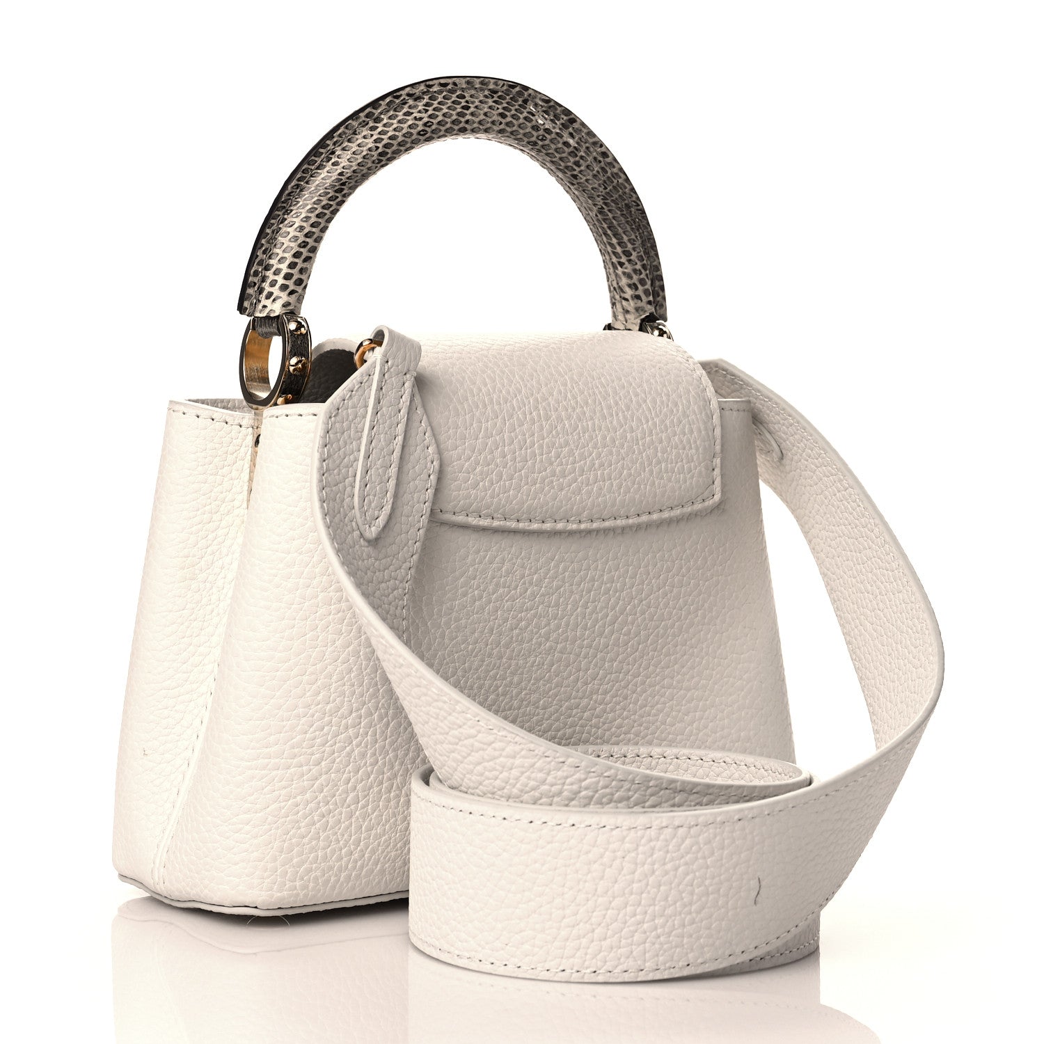 Louis Vuitton Taurillon Ayers Capucines Mini White Snow White 3 of 10