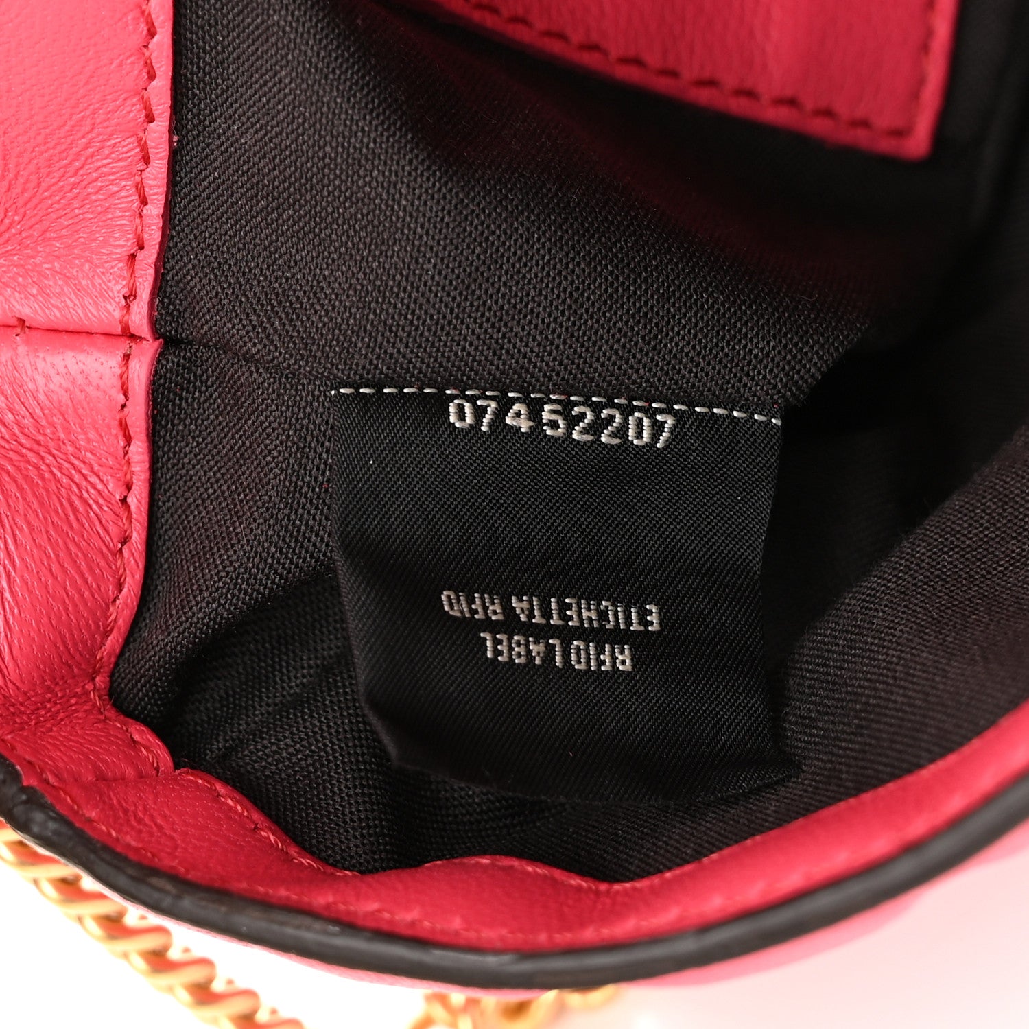 Fendi Nappa FF 1974 Embossed Mini Baguette Lampone 8 of 11