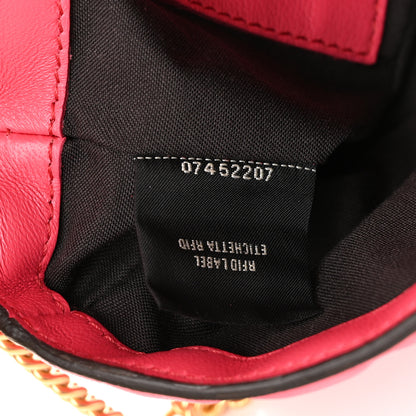 Fendi Nappa FF 1974 Embossed Mini Baguette Lampone 8 of 11