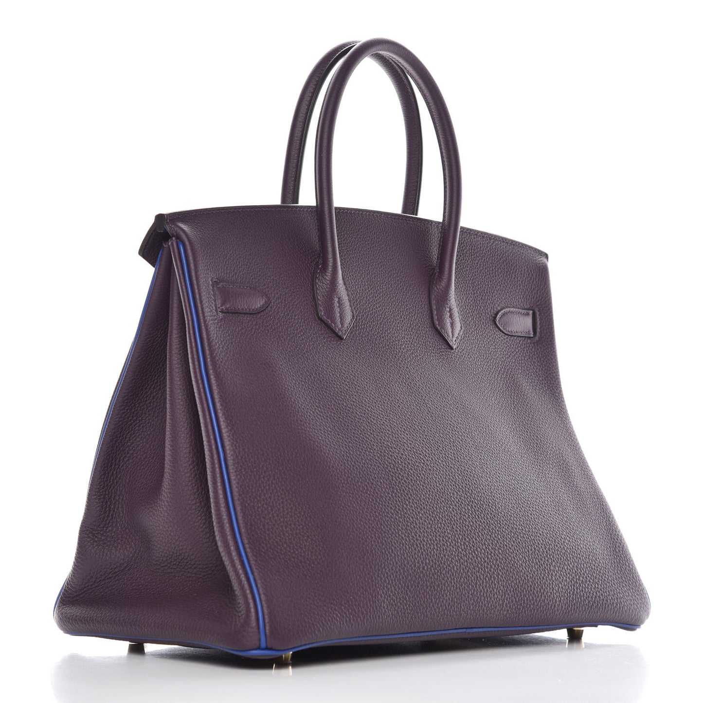 Togo Horseshoe Birkin 35 Raisin Bleu Electrique