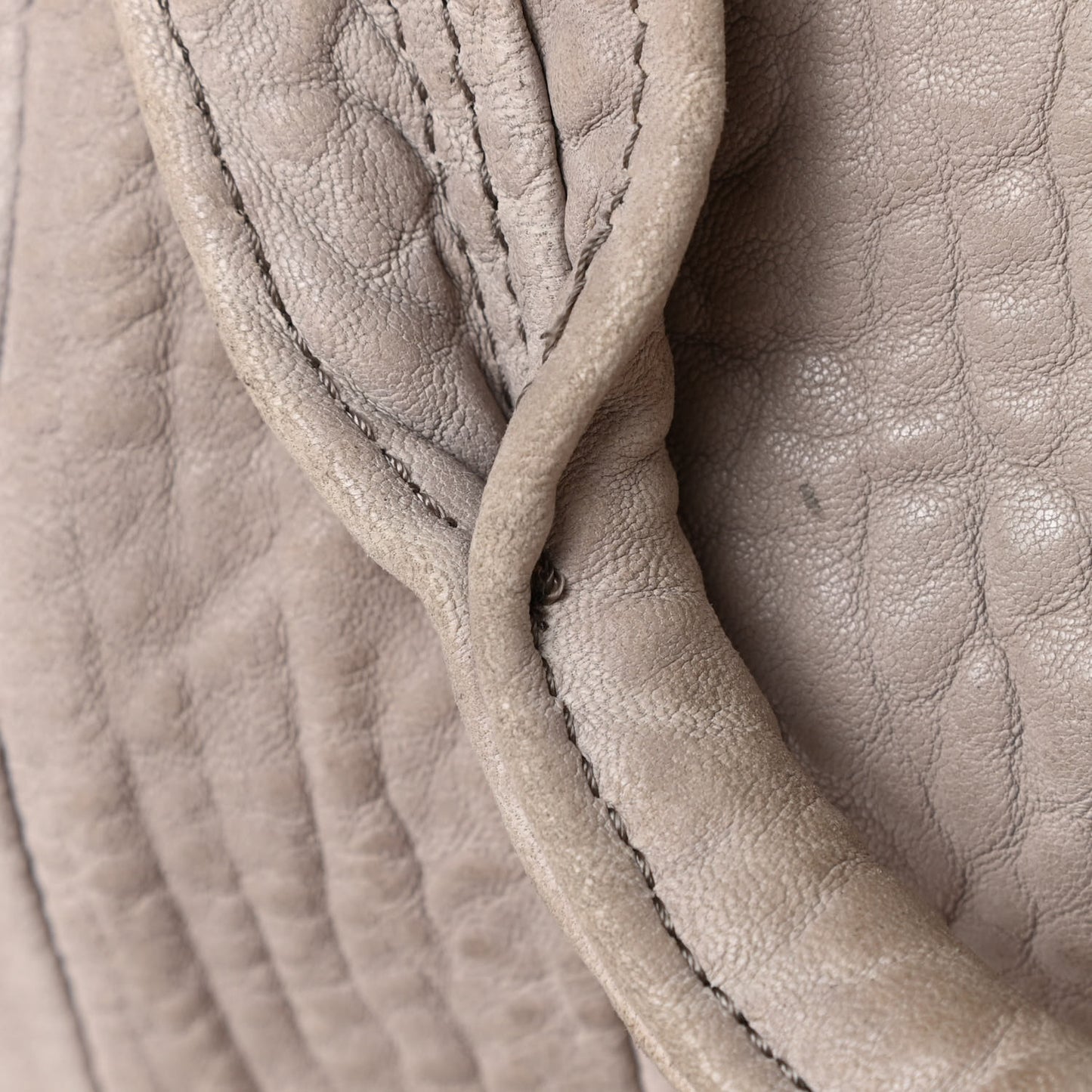 Pebbled Lambskin Rocco Duffel Grey