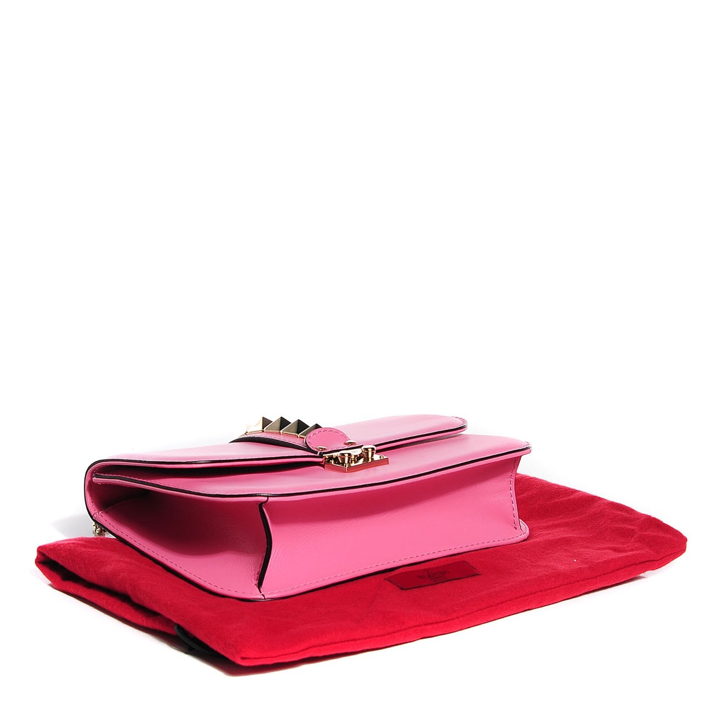 Vitello Medium Glam Lock Rockstud Flap Ninphea