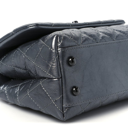 Chanel Metallic Aged Calfskin Quilted Mini Coco Handle Flap Charcoal 10 of 12