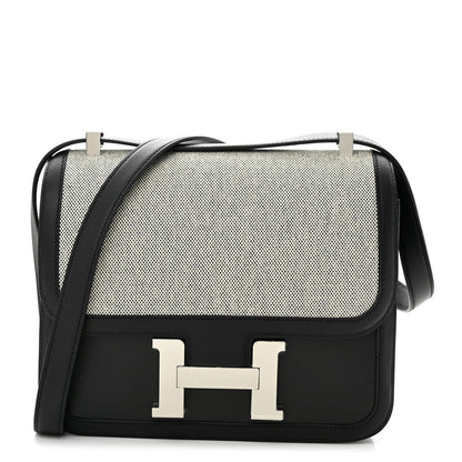 Hermes Swift Toile Constance 24 Black Ecru 1 of 10